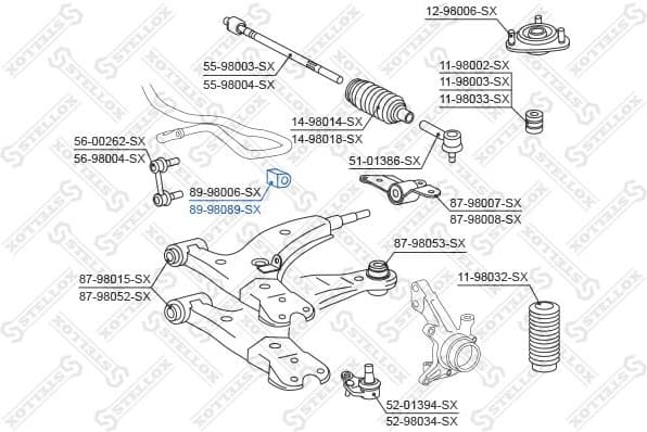 Mounting, stabiliser bar 89-98089-SX - image 2