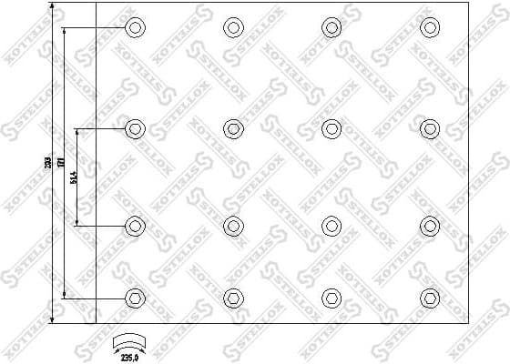 Brake Lining Kit, drum brake 85-01087-SX