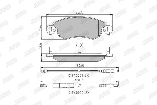 Brake Pad Set, disc brake 573026J