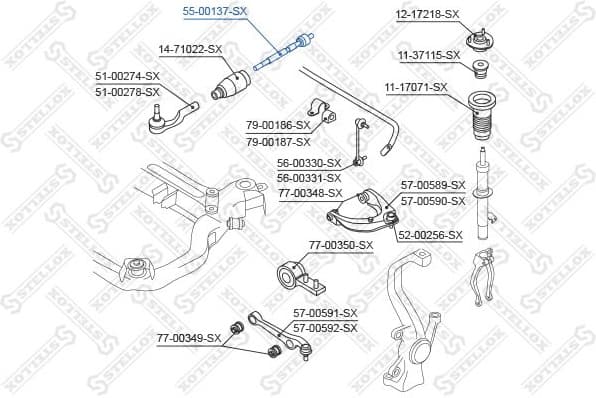 Inner Tie Rod 55-00137-SX