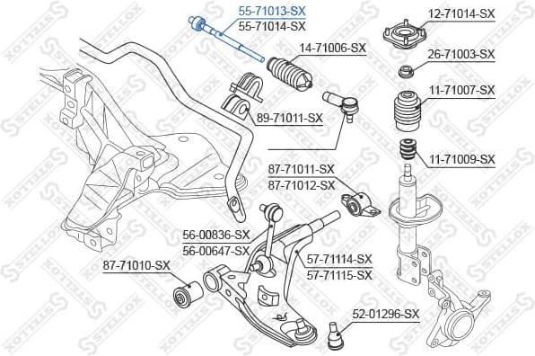 Inner Tie Rod 55-71013-SX - image 2