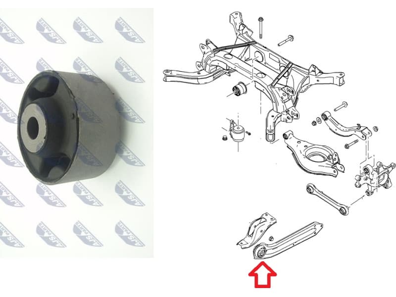 Silentblock rear axle ZTT-DW-092A