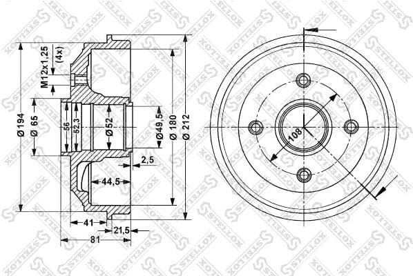 Brake Drum 6025-3705-SX