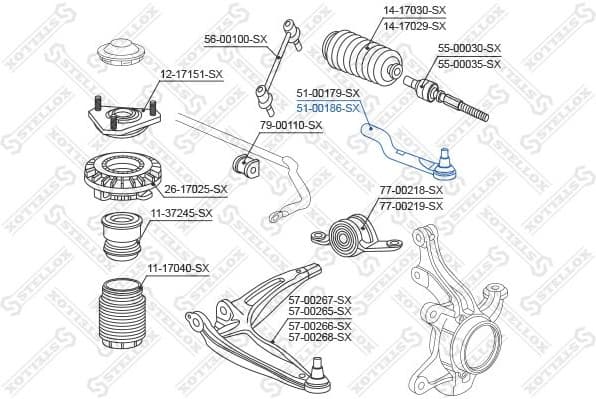 Tie Rod End 51-00186-SX