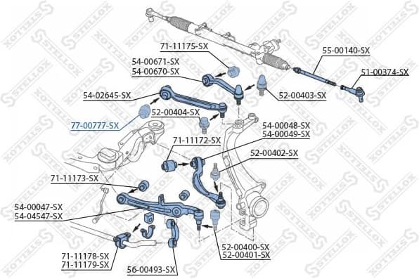Mounting, control/trailing arm 77-00777-SX
