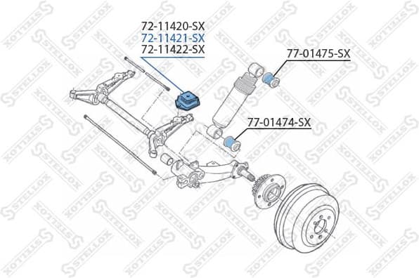 Mounting, control/trailing arm 72-11421-SX - image 2