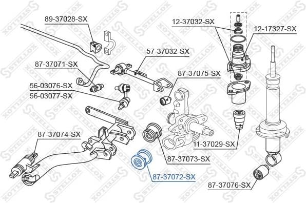 Mounting, control/trailing arm 87-37072-SX