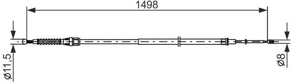 Cable Pull, parking brake 1987482789