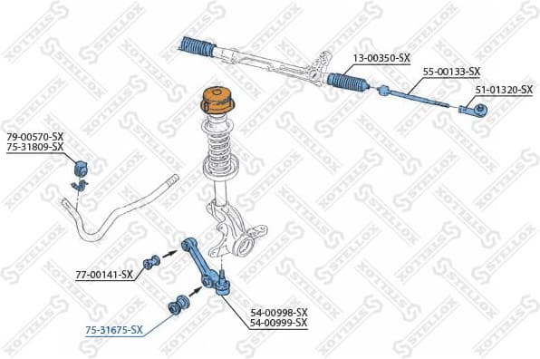 Mounting, control/trailing arm 75-31675-SX - image 2