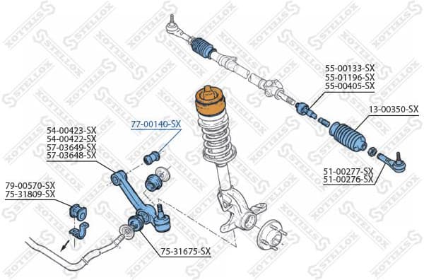 Mounting, control/trailing arm 77-00140-SX
