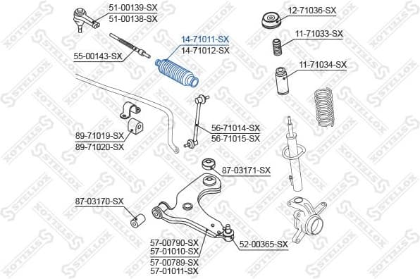 Bellow, steering 14-71011-SX