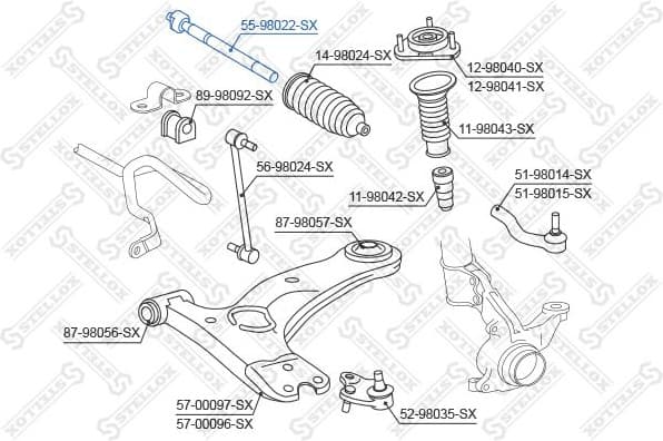 Inner Tie Rod 55-98022-SX - image 2