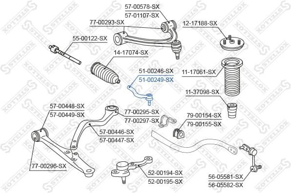Tie Rod End 51-00249-SX
