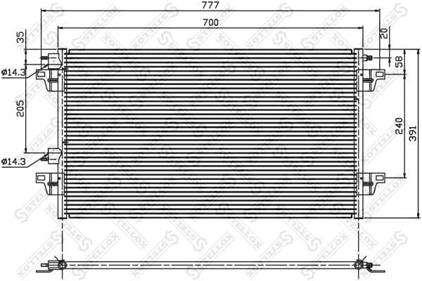 Condenser, air conditioning 10-45148-SX