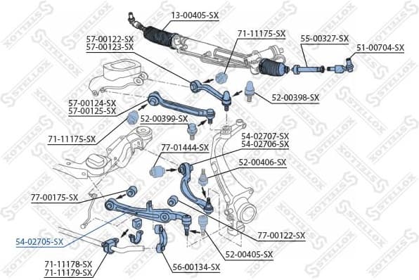Control/Trailing Arm, wheel suspension 54-02705-SX - image 2