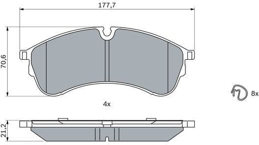 Brake Pad Set, disc brake 0 986 424 930