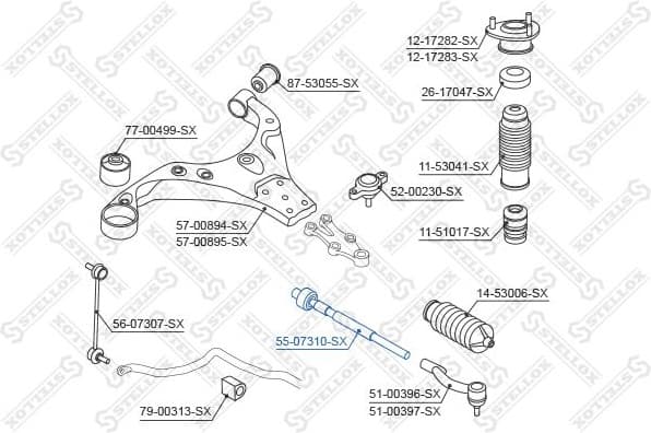 Inner Tie Rod 55-07310-SX - image 2