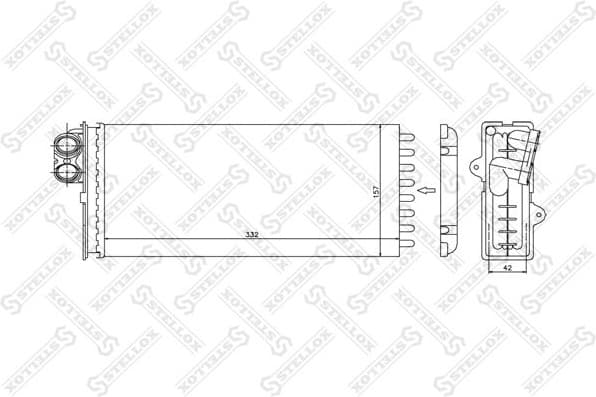 Heat Exchanger, interior heating 10-35177-SX