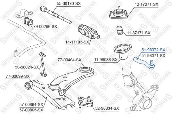 Tie Rod End 51-98072-SX