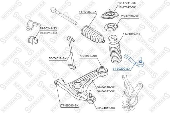 Tie Rod End 51-00299-SX - image 2