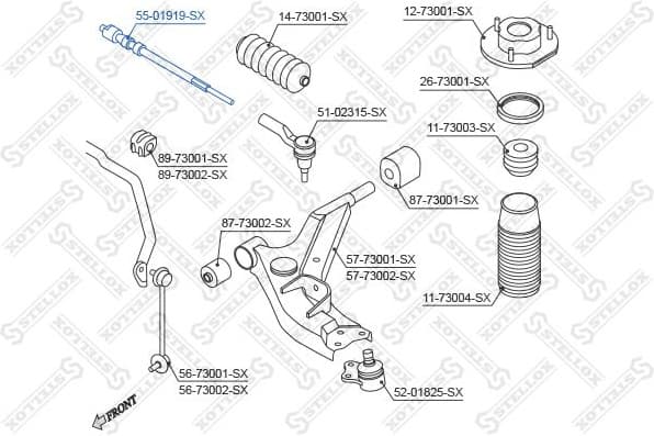 Inner Tie Rod 55-01919-SX - image 2