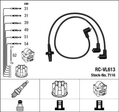 Ignition Cable Kit RC-VL613