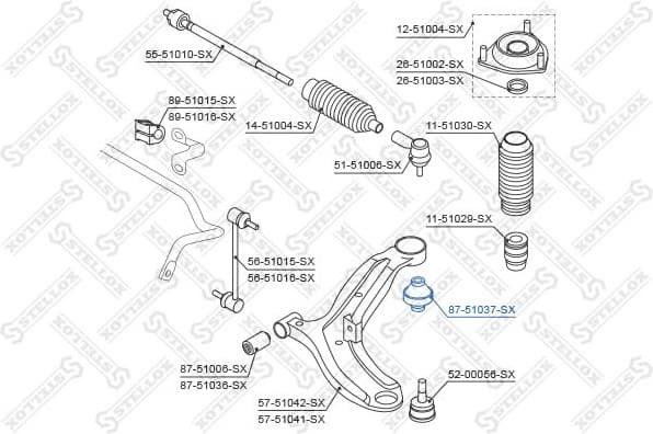 Mounting, control/trailing arm 87-51037-SX - image 2