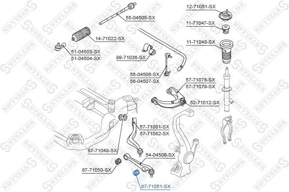 Mounting, control/trailing arm 87-71051-SX - image 2