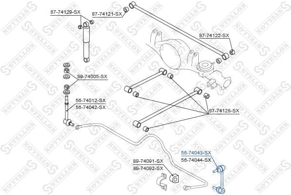 Link/Coupling Rod, stabiliser bar 56-74043-SX - image 2