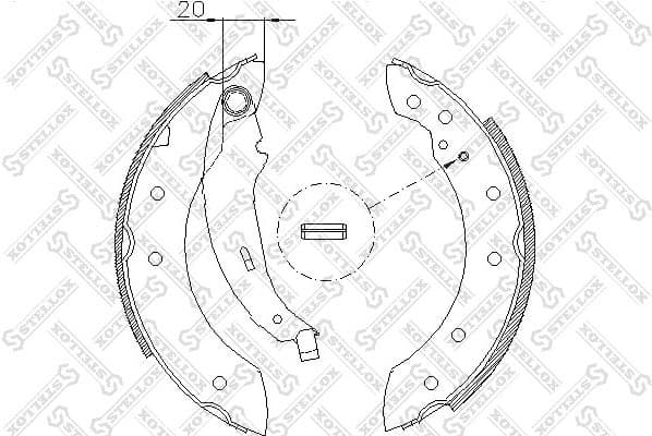 Brake Shoe Set 210 101-SX