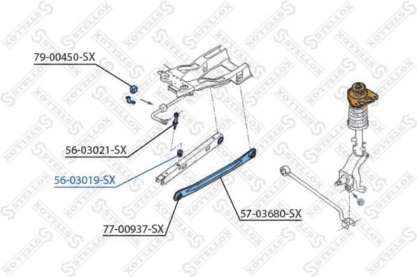 Link/Coupling Rod, stabiliser bar 56-03019-SX - image 2