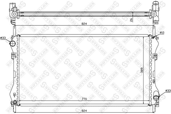 Radiator, engine cooling 10-25375-SX