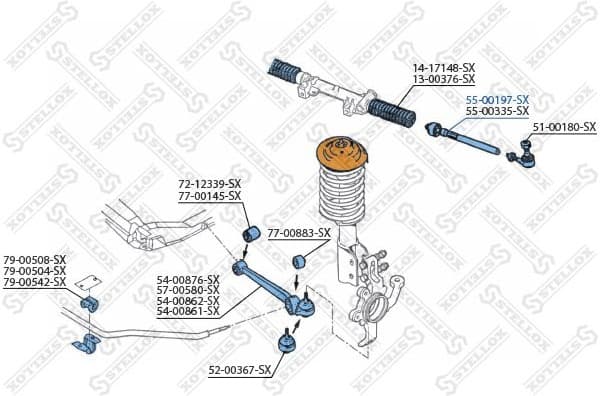 Inner Tie Rod 55-00197-SX - image 2