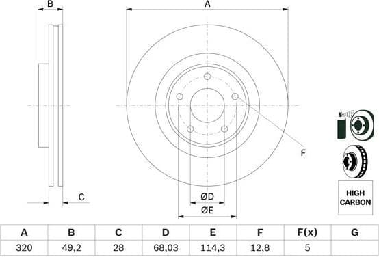 Brake Disc 0 986 479 F33