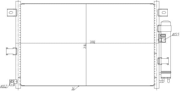 Condenser, air conditioning EASY FIT 350481