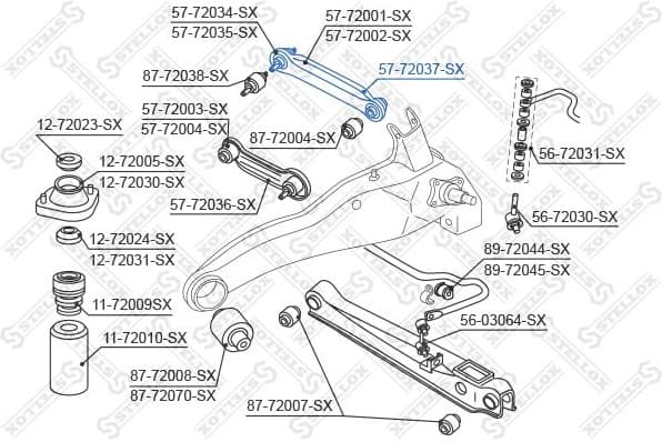Rod/Strut, wheel suspension 57-72037-SX - image 2
