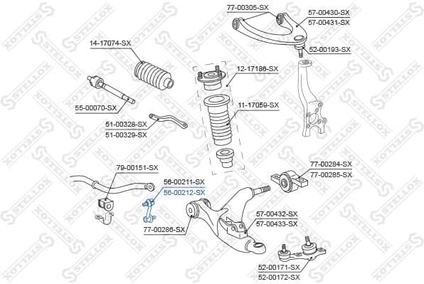 Link/Coupling Rod, stabiliser bar 56-00212-SX - image 2