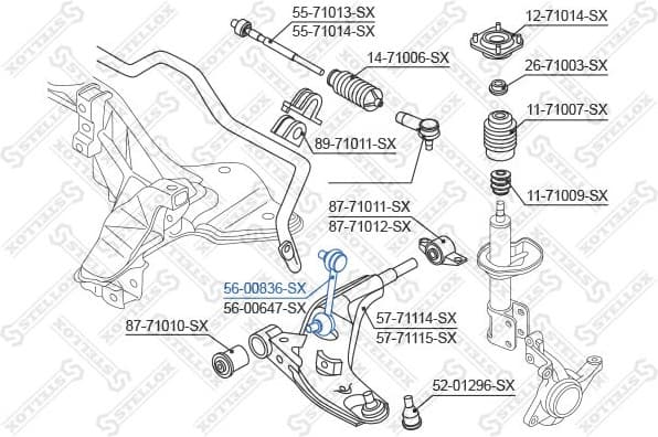 Link/Coupling Rod, stabiliser bar 56-00836-SX - image 2