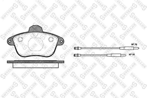 Brake Pad Set, disc brake 412 004B-SX