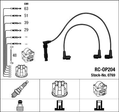 Ignition Cable Kit RC-OP204