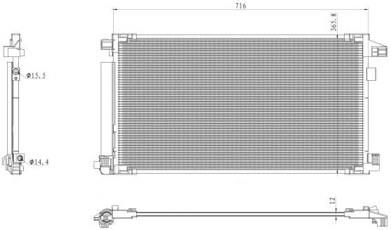 Condenser, air conditioning EASY FIT 350500