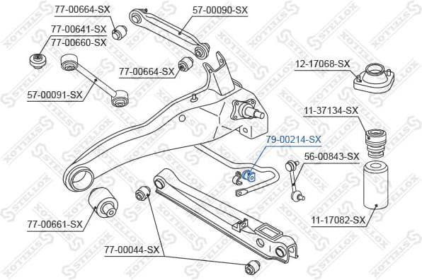 Mounting, stabiliser bar 79-00214-SX
