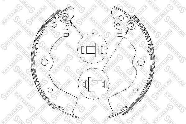 Brake Shoe Set 404 100-SX