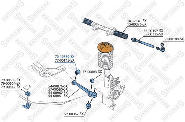 Mounting, control/trailing arm 72-12339-SX