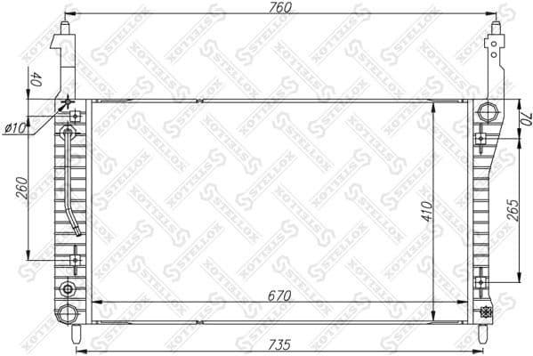 Radiator, engine cooling 10-26059-SX