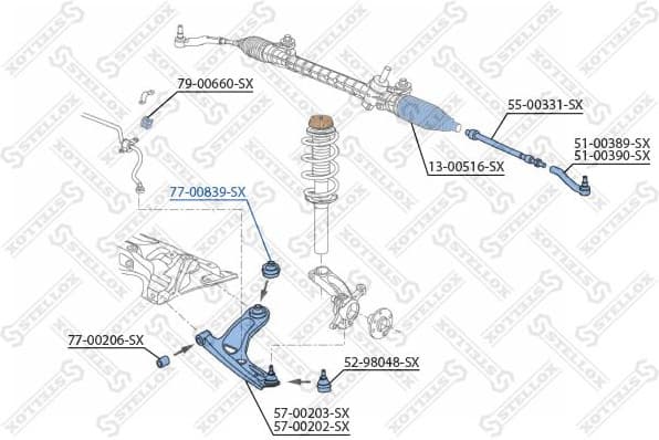 Mounting, control/trailing arm 77-00839-SX