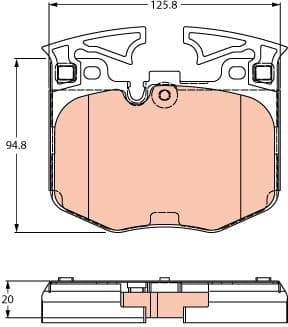 Brake pads front, Top Quality GDB2260