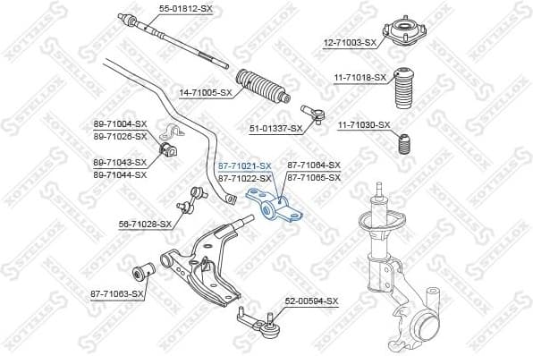 Mounting, control/trailing arm 87-71021-SX - image 2