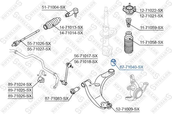 Mounting, control/trailing arm 87-71040-SX - image 2