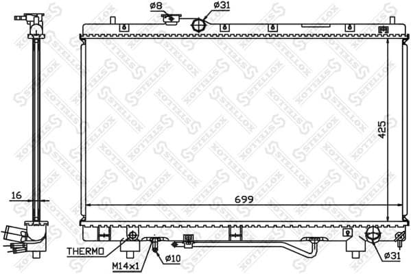 Radiator, engine cooling 10-26385-SX